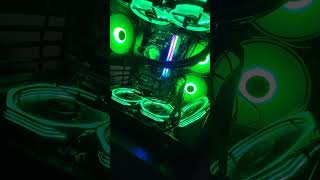 gabinete cv100 Pichau comprei kit 3 ventoinhas da rise mode RGB aura preto rmau02RGB computer [upl. by Adnirim]