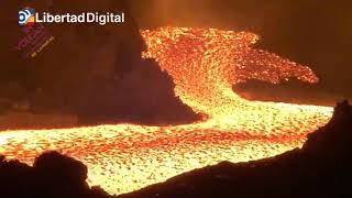 ERUPCIÓN Ríos de lava y mucha actividad volcánica en la zona de Tacande en La Palma [upl. by Gayle]