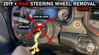 2019 RAM STEERING WHEEL REMOVAL GUIDE DETAILED [upl. by Ecad]