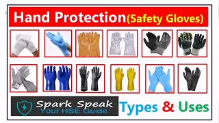 Hand Gloves  Hand Protection  Safet Gloves l Hand Gloves types amp uses l Spark Speak [upl. by Wrennie]