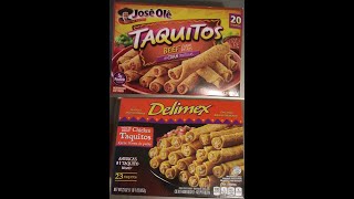 Taquitos Review amp Comparison Delimex Chicken and Jose Ole Beef [upl. by Theodore]