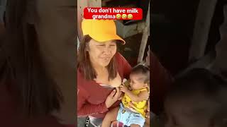 NO MILK GRANDMA shorts laughtrip lol comedy jokes baby prank  Pinoy nzgarden [upl. by Etnuhs787]