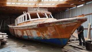 Man Finds Abandoned Boat and Renovates it Back to New  Start to Finish Rebuild by Nasatchannel [upl. by Atiroc]