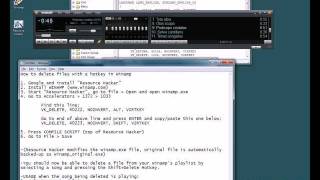 How to delete songs from Winamps Playlist amp from Hard Drive by Hotkey [upl. by Doe745]
