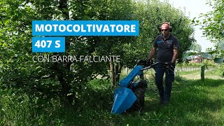 Motocoltivatore 407 con barra falciante  Bertolini [upl. by Elleinnad543]