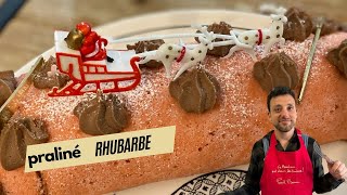 Buche de Noel praliné rhubarbe [upl. by Arivle]