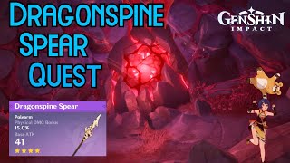 Dragonspine Spear Recipe Unlock Festering Fang Quest  Genshin Impact [upl. by Revilo]