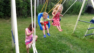 kids on the swings playing [upl. by Aisel]