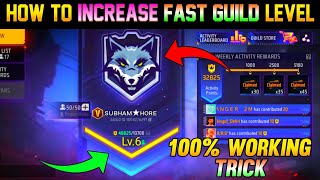 How To Increase Free Fire Guild Level amp Glory  How To Get V Badge In Free Fire Guild Trick [upl. by Assyral]