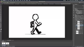 Photoshop Animation Tutorial Frame by Frame Character Walk [upl. by Harpp]