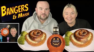 BANGERS amp MASH sausage mashedpotatoes gravy yorkshirepudding foodie uk eatingshow [upl. by Orimlede]