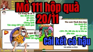 NRO  Ngọc Rồng Online  Mở x111 hộp quà 2011 và cái kết viên mãn tỉ lệ vĩnh viễn ra SAO [upl. by Carmena]