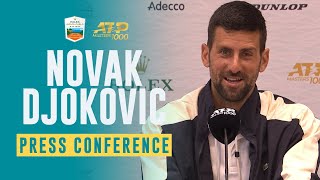 Novak Djokovic PreTournament Press Conference  Rolex Monte Carlo Masters 2024 [upl. by Llohcin]