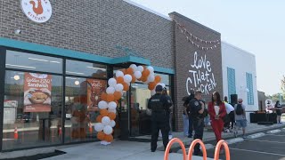 Popeyes Louisiana Kitchen holds grand opening in Louisville [upl. by Pederson]