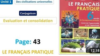 Le français pratique 6 éme année primaire page 43 [upl. by Halla172]