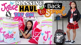 MASSIVE JUSTICE BACK TO SCHOOL HAUL amp TRY ON [upl. by Chamberlain]