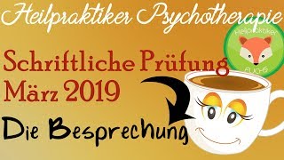 Heilpraktiker Psychotherapie Schriftliche Prüfung MÄRZ 2019  LÖSUNG Tricky Prüfungsfrage erklärt [upl. by Edmanda]