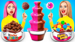 Chocolate Fountain Fondue Challenge  Sweets amp Snacks with Chocolate Cover by RATATA [upl. by Danuloff228]