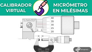 Micrómetro escala 0001 mm Milésimas de milímetro [upl. by Eentruok984]