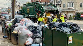 Garbage Truck VS A Massive Trash Mountain [upl. by Ennairb800]