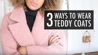 How To Wear Teddy Coats  MONKI HampM Topshop [upl. by Ticon]