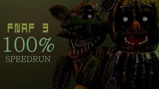 FNAF 3  100 Speedrun World Record [upl. by Aillimat960]