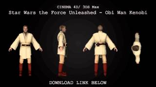 Cinema 4D 3DS Max  SWTFU Obi Wan Kenobi Model Download [upl. by Relyhcs]