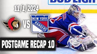 Ranger Fan Reaction Game 10┃OTT1 NYR2 IGOR STEALS ANOTHER GAME FOR THE RANGERS SHOCKER [upl. by Delaney678]