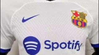 UNBOXING CAMISETA VISITANTE FC BARCELONA 2324 [upl. by Ahsikad430]