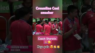 Coach Sherwin  Creamline Cool smasher PVL2024 gameplay creamline volleyball philippine shorts [upl. by Falda]