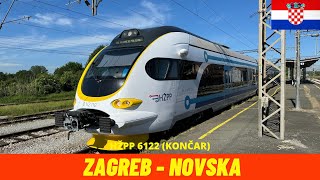 Cab Ride Zagreb  Novska M102 and M103 Railway Croatia train drivers view 4K [upl. by Banwell372]