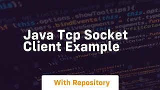 java tcp socket client example [upl. by Eadwine793]