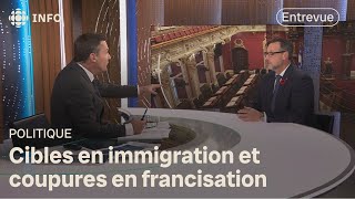 Mise sur pause de l’immigration permanente  « Il fallait contrôler l’affaire » [upl. by Pinckney12]