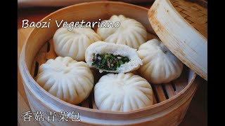 Pan chino relleno al vapor vegetarianoBaozi vegetariano [upl. by Mutat]