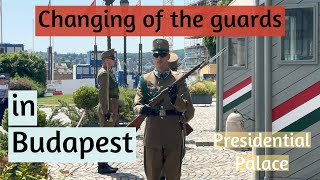 Changing of the Guards at the presidential palace SÁNDOR PALACE  BUDAPEST [upl. by Sollows187]