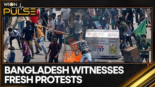 Bangladesh witnesses scattered protests by students  WION Pulse [upl. by Dnalwor210]