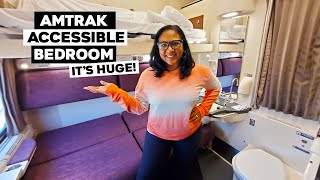 Amtrak Accessible Bedroom Tour  The Most Amazing Amtrak Sleeper Car Room [upl. by Norrad]