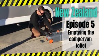 EMPTYING THE CAMPERVAN TOILET  NZ Episode 5 [upl. by Sochor]