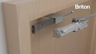 How to install the Briton 2003V Door Closer in a Parallel Arm Mount Fig66 fixing position [upl. by Romilly]