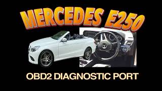 MERCEDES E250  OBD2 DIAGNOSTIC PORT LOCATION [upl. by Shugart698]