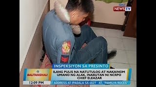 BT Ilang pulis na natutulog at nakainom umano ng alak inabutan ni NCRPO Chief Eleazar [upl. by Sukcirdor]