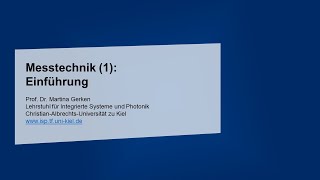 Messtechnik 1 Einführung [upl. by Yeltnerb]