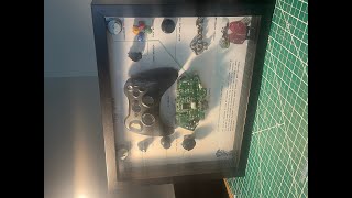 Making a shadow box display with N64 controller parts gaming art retrogaming [upl. by Sokim520]