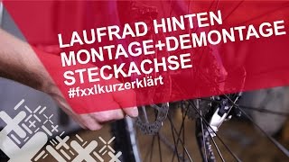 Fahrrad Hinterrad mit Steckachse ausbauen amp einbauen  fxxlkurzerklärt [upl. by How]