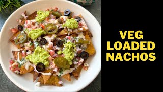 how to make Nachos at home  Veg loaded nachos  Flavours Of Food [upl. by Anelad766]