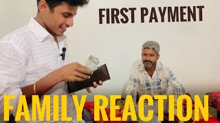 FAMILY REACTION ON MY FIRST PAYMENT 💸😱 BEST MOMENTS  VERY HAPPY  online earning  instagram [upl. by Ellennod]