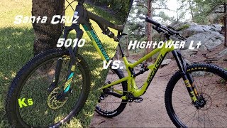 Santa Cruz 5010 Vs Hightower LT which one is right for you new bike day 1st ride [upl. by Aihsekel]