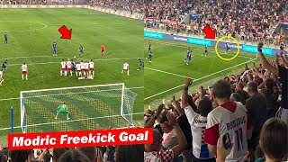 Croatia Fans Reactions to Luka Modric Free Kick Goal vs Poland [upl. by Wallford]