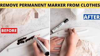 Easy way to remove Permanent Marker Stains from Clothes  Truly effective method [upl. by Eenej]