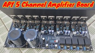 APY  5 Channel Amplifier  With Power Supply  inbuilt Speaker Protection  Toshiba TR 5198  GKS [upl. by Eded]